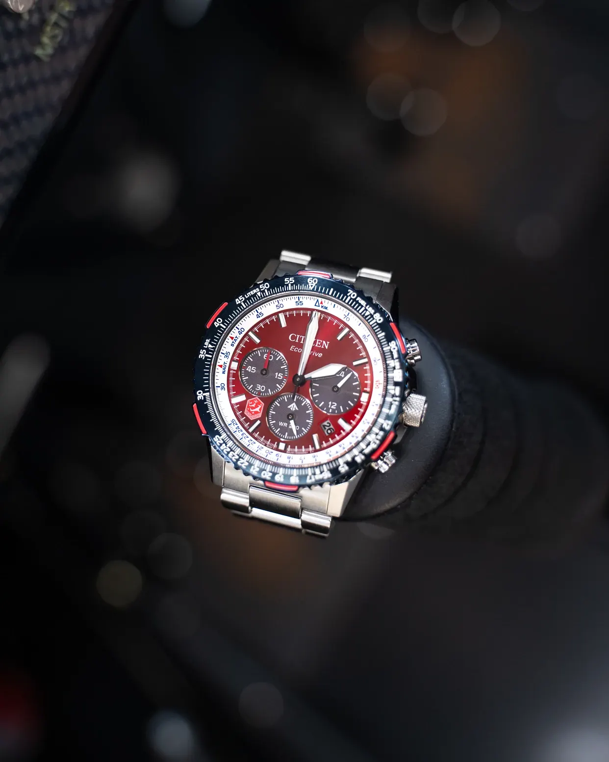 Promaster Navihawk Red Dial Stainless Steel Bracelet CA4668-51X